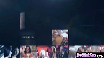 大きな油を塗った濡れた曲線美のお尻の女の子とのアナルセックスシーン（ブリトニーアンバー）映画-09