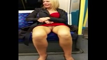 電車の中で白い女性のショーのきれいな猫-Tb。
