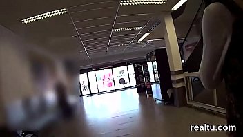 Gorgeous czech teenie gets seduced in the mall and shagged in pov