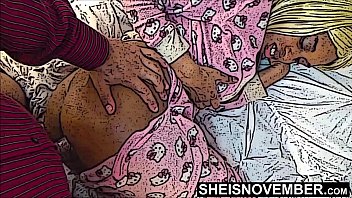法の無修正娘変態アグレッシブな継父からの変態横セックス、Sheisnovember のハローキティパジャマで小柄な若い黒人湯たんぽMsnovember