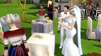 夫に失恋した花嫁へのスーパーマンとスーパーガールの写真の結婚式カッコールド変態寝取られ強い