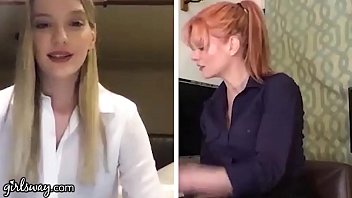 ガールズウェイケンナ・ジェームスと彼女の上司は検疫中に遠隔で自慰行為をします