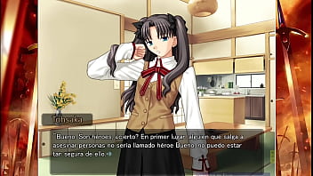 Fate Stay Night Realta Nua Day 4, часть 1, геймплей (испанский)