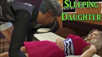 お父さんは彼女の睡眠を見て、椅子で彼女の隣に自慰行為した後に眠っている娘を犯す - ビデオ - アダルトムービー