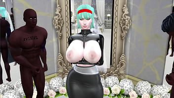 ブルマの結婚エピソード3彼女の結婚式の美しい妻はビッグディック寝取られ変態と3黒人によってアナル尻で犯された性奴隷雌犬に変身します