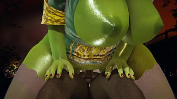 シュレック-オークによって中出しされたプリンセスフィオナ-3Dポルノ