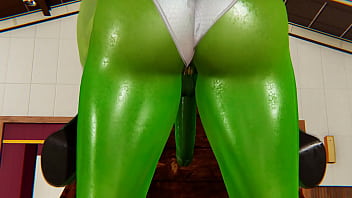 Futa - Fiona получает кримпай от She Hulk (Shrek)