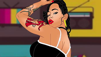 Red Rose Cubana тверкает своей сочной большой задницей