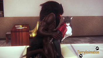 毛皮のような変態-中出しと野生のセックスをしている獣と黒猫-Yiffアニメマンガ日本の漫画ポルノ3D