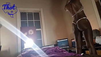 テキサスのThot-中出しダンプのように犯されようとしているクリームパイビデオを行う準備をしているバブル戦利品痴女黒檀バブル