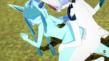 ポケモン変態ファーリーYiff3D-グレイシアの手コキと中出しでシンデレスに犯される