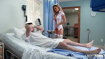 巨乳金髪熟女看護師ジェッサローズはジェームズディーンと彼のフェラチオでの巨大な腫れの問題の世話をします
