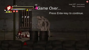 有罪の地獄の新しい変態ゲームプレイでモンスターの男性とセックスをしているかわいい赤い髪の