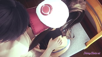ポケモン変態-ヒルダフェラチオとboobjob（無修正）-日本のアジアのマンガアニメゲームポルノ