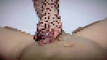 그물 스타킹을 신고 자지를 발목.