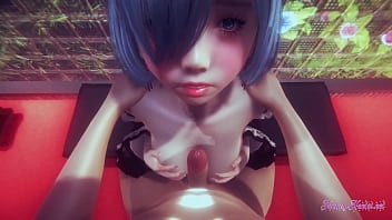 Re：ゼロから始める異世界生活-POV付きレムブーブジョブ（無修正）-日本のアジアのマンガアニメゲームポルノ