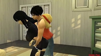 パロディー変態エピ15ワンピース変態ニコロビンハードファックルフィ巨乳ファックアニメ