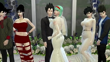 ドラゴンボールポルノエピ23ブルマおいしい妻は彼女の最愛の夫と結婚しますが、マスターによってブラックメールされ、結婚式の日に黒人に犯されます寝取られ変態