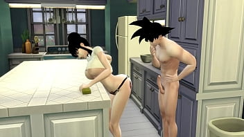 Dragon Ball Porn Epi 47 Milk Mother and Beautiful Wife Mama Chichi трахнуты ее двумя пасынками, когда ее муж идет на работу, анальный трах в задницу весь день на кухне NTR Hentai