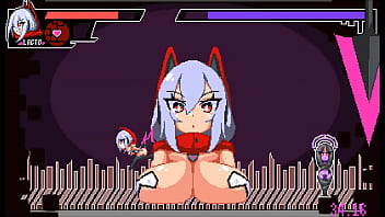 ブザマ【変態格闘ゲーム】Ep.4体が巨大なチンポに変身して巨大なおっぱいに吸い込まれる