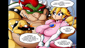 スーパーマリオプリンセスピーチPt。 1-マリオが彼女に到達するために戦っている間、プリンセスはクッパによってお尻に犯されています||漫画コミックパロディーポルノxxx