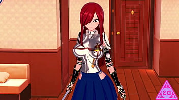 KOIKATSU Erza natsu Fairy Tail、セックスフェラ手コキとザーメン無修正... Thereal3dstories