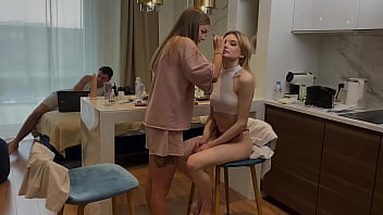 3 On 1 Hot Hardcore DP For Blonde Skinny Milka, creampie and facial cumshot - BACKSTAGE - How we did it!