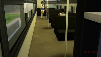 Sims 4, Japanese college girl groped and fucked with no mercy in bus