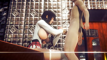 Hentai Uncensored 3D - カレン手コキと無修正フェラチオ - 日本のアジアの漫画アニメ フィルム ゲーム ポルノ
