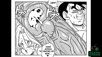 悟飯とブルマが未来の人造人間でセックス - DBZ パロディ