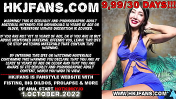 Hotkinkyjo ろくでなし、アナル ・ フィスティング、裂け目 & HKJFANS の極端な脱出でいっぱいの素晴らしいオルガノトイ カラフルな長いディルド