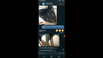 Whatsapp での会話、電報、熱い義理の妹とのチャット、寝取られた兄、義理の姉はチンポが大好き、兄の妻と性交して、彼女のうめき声を豊かにし、ディープスロート、大きなお尻、オマンコにぶっかけ、アナル。チボラ、熟女、