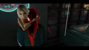 スパイダー・カック・スパイダーマン・ホリデー・スペシャル・アダルト・マイルス・モラレスが大人のグウェン・ステイシーとセックスし、ピーター・パーカーが外の雨の中窓から見守る中