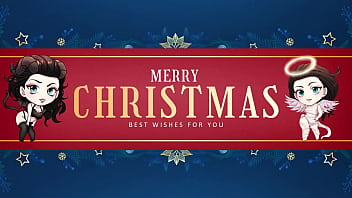 クリスマスツリーの下で絶頂を待つ妻！ガラスのディルドがサンタの絶頂を作る！
