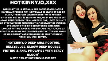 新着！！！ Hotkinkyjo 深い肛門の足場、お腹の膨らみ、肘の深いダブル フィスティング、ステイシー ブルームとの肛門脱