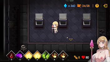 HGame-莎莉絲．地牢脫出-13~將大法師固定在調教架，第一次射精在屁股上，第二次內射中出