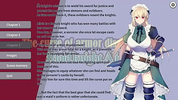 可爱的金发女郎在 Maid Kn Alicia 新 rpg 无尽游戏视频中与男人发生性关系