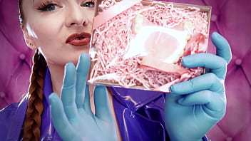 ASMR: ダブル ラテックス グローブ ビデオ (Arya Grander) セクシーなクローズ アップ - 視点の無料クリップ ナース グローブ