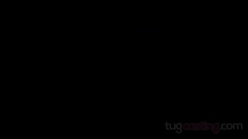 TUG CASTING 淫乱女優のアリソン・レイが大画面にふさわしい手コキのスキルを証明