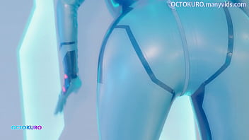 Horny Samus Aran love to take some rest with strong dick