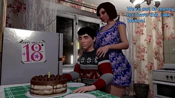ドレスの下から突き出た小さなチンポがふた熟女をとても幸せにしました - femboyのアニメーションふたなり
