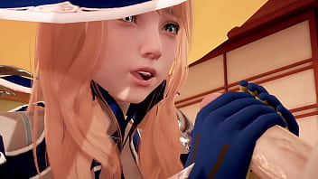 リサと原神インパクトの変態シーン l 3 d アニメーション ヘンタイ