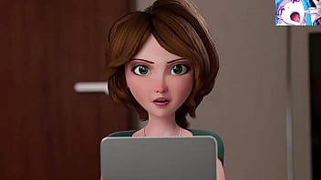 6インチのビッグディックのキャスおばさん×ヒロ。 3Dポルノ無修正。