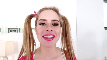 LILY FORD 19-летняя милашка с косичками, огромный член, минет от первого лица и огромная порция глотания спермы - вау! А