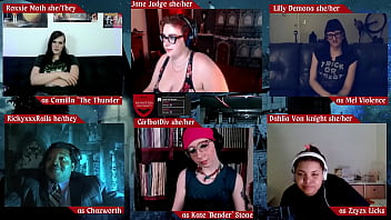 Университет монстров. Эпизод 14 с участием Girlbot Div, Roxxie Moth, Lilly Demona, RickyxxxRails, Dahlia Von Knight и Jane Judge.