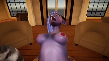 POV 毛むくじゃらのキツネが親友が見守る中、毛皮で覆われたドラゴンとセックスする