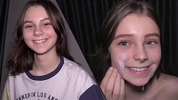 18歳のかわい子ちゃんは従順なザーメン収集家として奉仕する