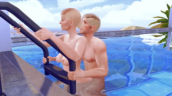 貪欲なバービー・マーゴットが変態アナルセックスとマンコ舐めのためにブラジル人レーヤン・ケンを誘惑（SIMS 4 SFM エロアニメ）