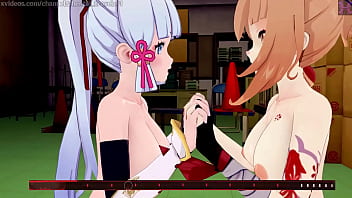 原神：Fap Hero ノーマルレベル。 (ユーラ、アヤカ、宵宮、モナ、フィッシュル、レイラ、ファルザン、デヒャ、キャンディス、ニルー、コレイ)
