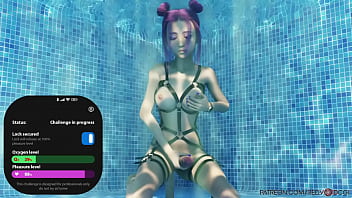 Redvoidcgi による水中オーガズム フタナリ バージョン (フタナリのが極端なオナニーでペニスをしごく)